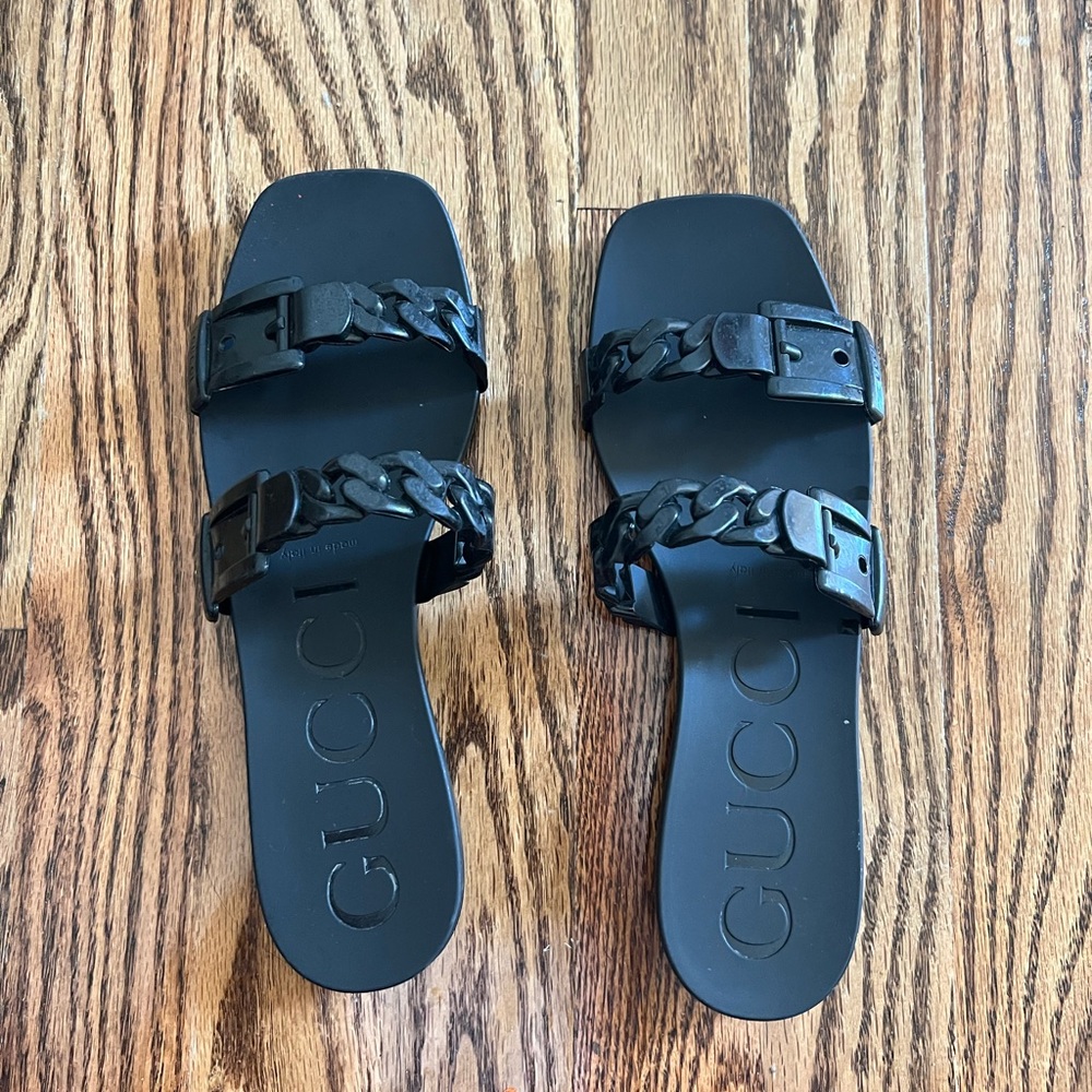 Authentic Gucci rubber sandals
